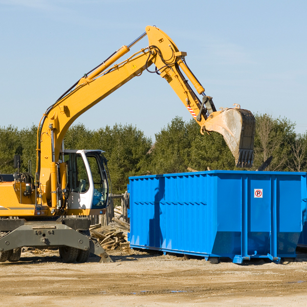 what size residential dumpster rentals are available in Hurt VA